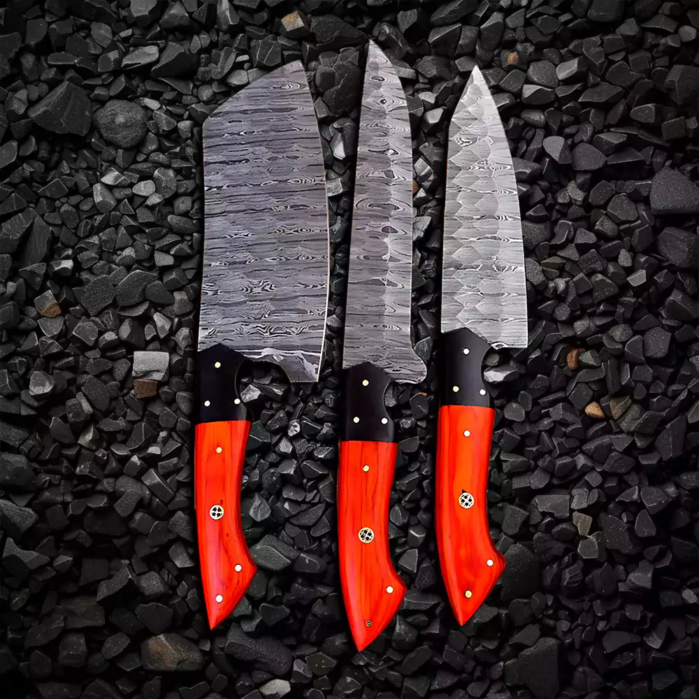 5 Pcs Damascus Cooking Knife Set
