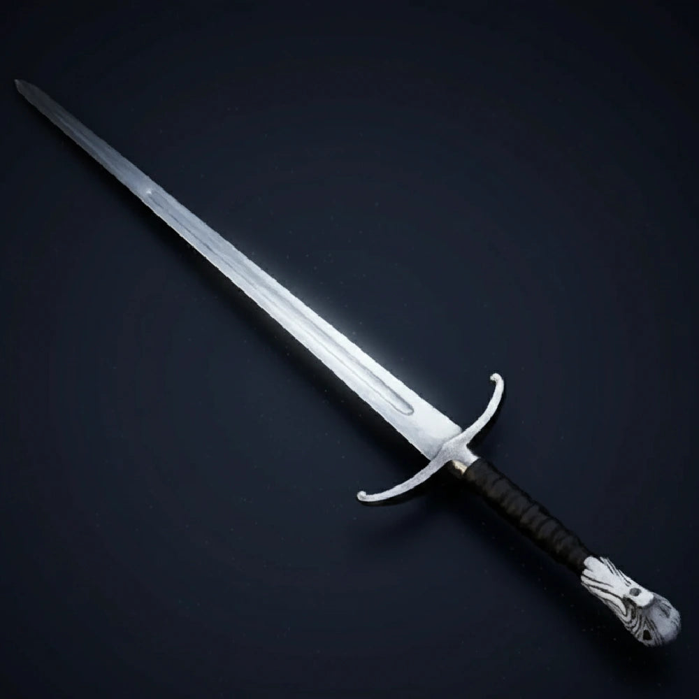 Closeup of Jon Snow’s Sword crafted with steel blade