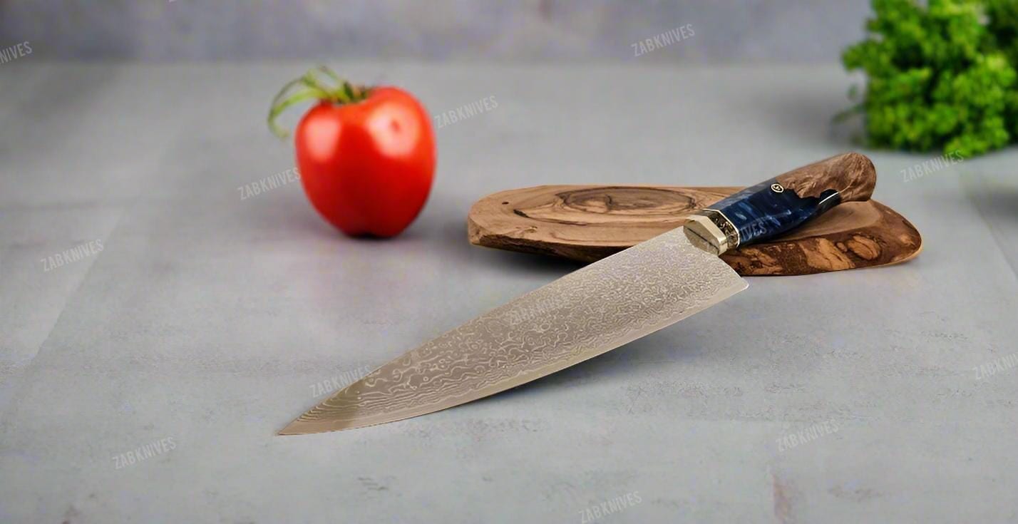 Handmade Damascus Chef Knife with VG10 Core