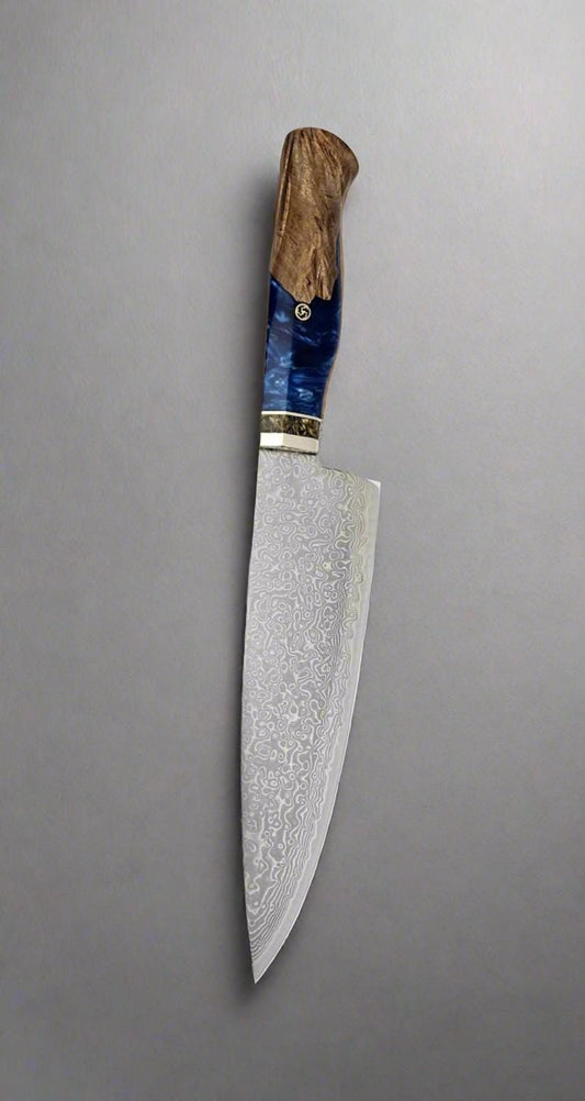 Handmade Damascus Chef Knife with VG10 Core