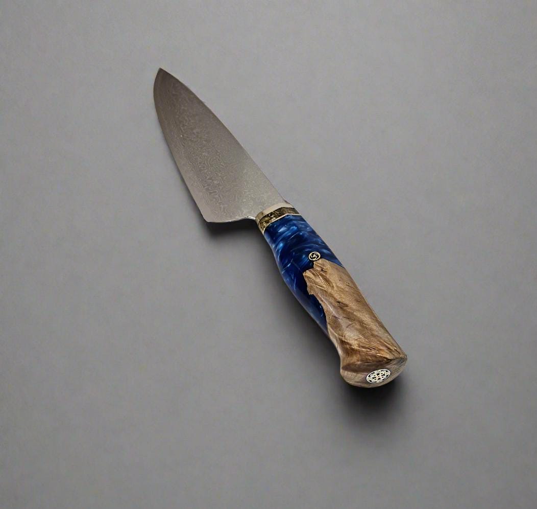 Handmade Damascus Chef Knife with VG10 Core
