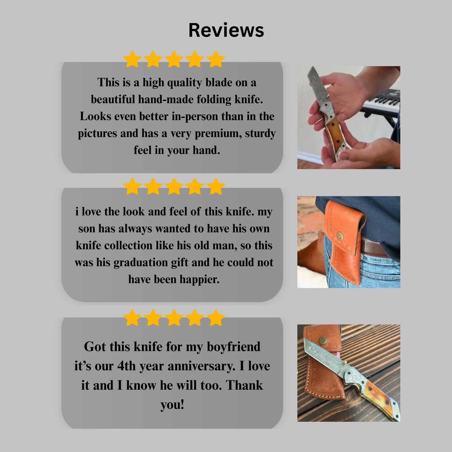 Damascus Steel 7.5-Inch Folding Pocket Knife