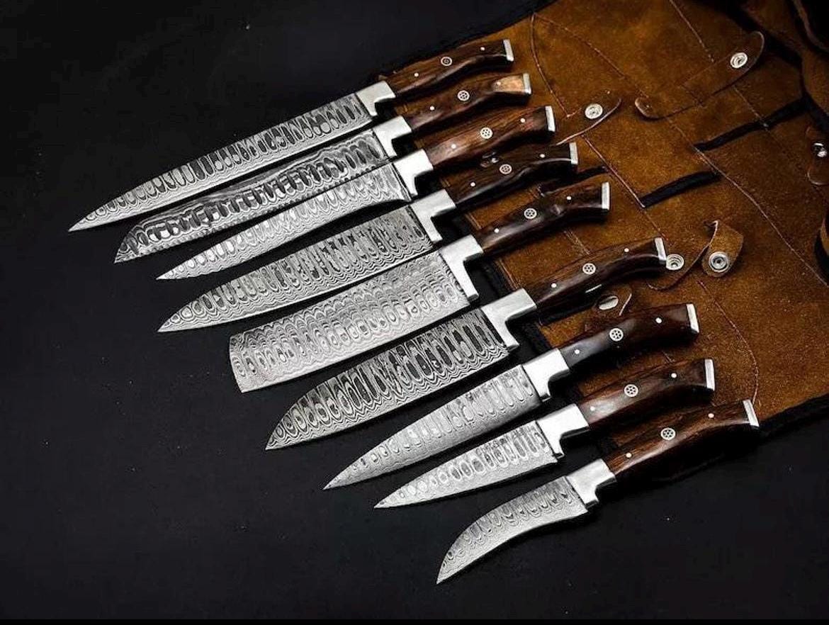 Handmade Damascus Chef Knife Set